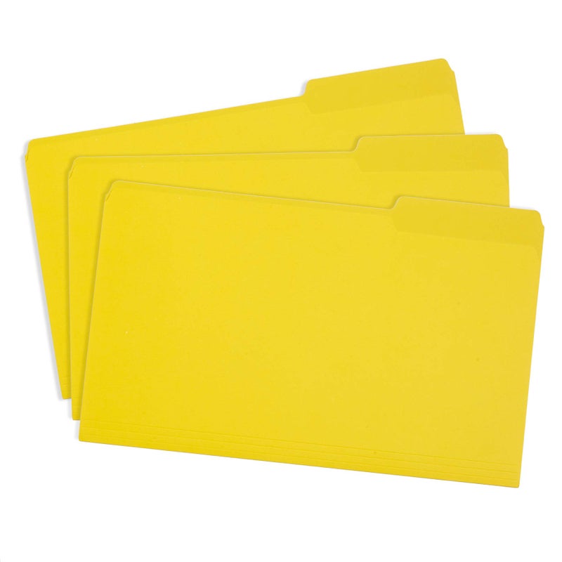 Blue Summit Supplies Yellow Legal File Folders, 1/3 Cut Tab, Legal Size, Great for Organizing and Easy File Storage, 100 Per Box - Image 3